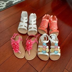 4 pairs Toddler Sandals